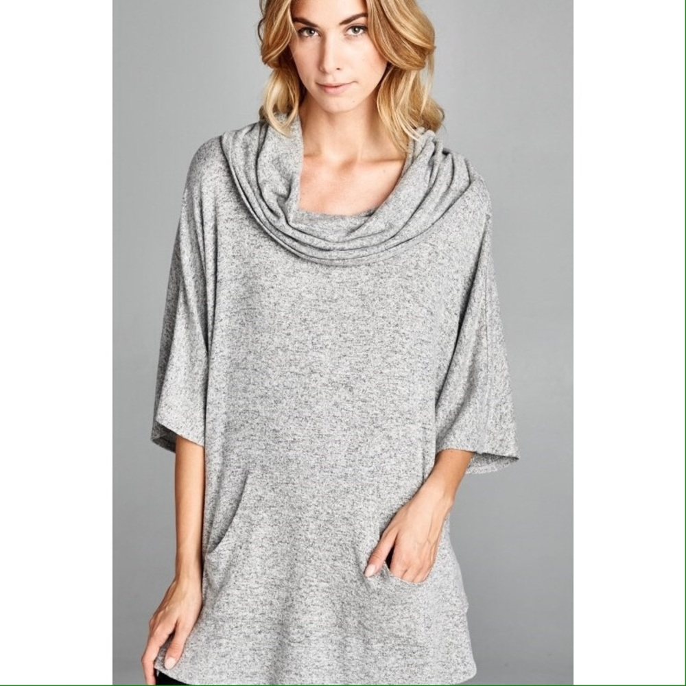 Gorgeous Oversized Heather Grey Top